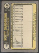 #166 Scott Sanderson 1981 Fleer - Image 2