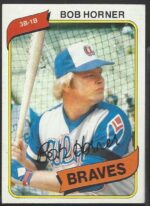 #108 Bob Horner 1980 Topps Baseball Card (Grade: EX)