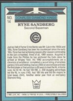 # 14 Ryne Sandberg Diamond Kings 1991 Donruss - Image 2