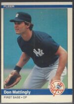 #131 Don Mattingly 1984 Rookie Fleer Baseball Card (Grade: Nrmt-Mt)