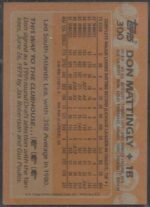 #300 Don Mattingly 1988 Topps - Image 2