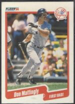 #447 Don Mattingly 1990 Fleer Baseball Card (Grade: NM)