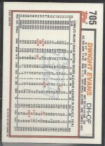 #705 Dwight Evans 1992 Topps - Image 2