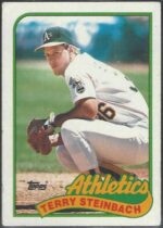 #725 Terry Steinbach 1989 Topps Baseball Card (Grade: NM)