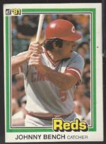 # 62 Johnny Bench 1981 Donruss Baseball Card (Grade: NM)
