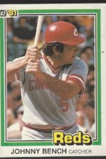 # 62 Johnny Bench 1981 Donruss Baseball Card (Grade: NM)