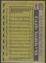#590 Ozzie Smith 1990 Topps - Image 2