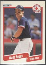 #268 Wade Boggs 1990 Fleer Baseball Card (Grade: NM)