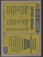 #608 Wade Boggs All Star 1987 Topps - Image 3
