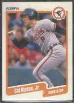 #187 Cal Ripken Jr 1990 Fleer Baseball Card (Grade: Ex)