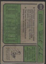 #320 Dusty Baker 1974 Topps Baseball Card (Grade: Ex) - Image 2