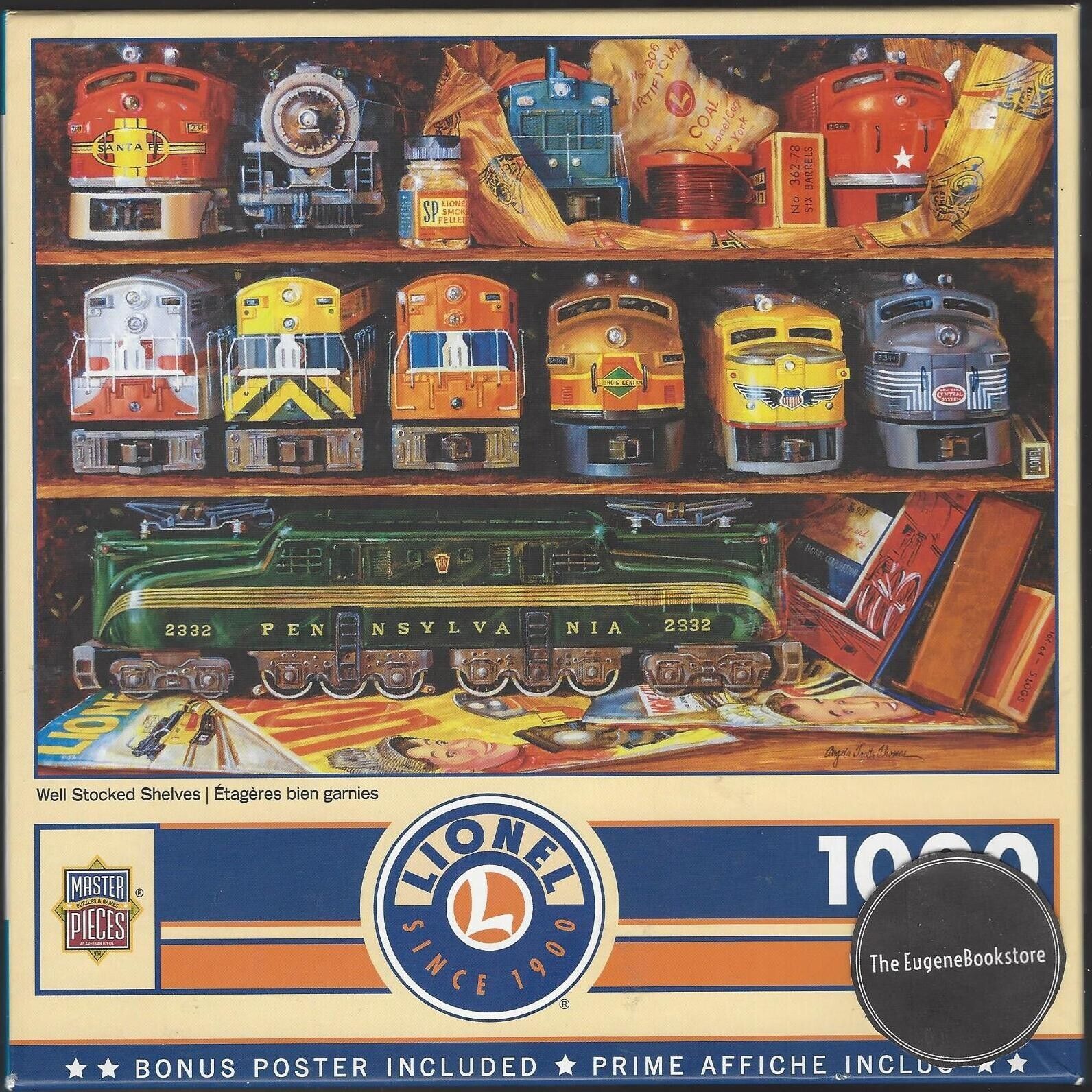 Lionel Train Edition "Well Stocked Shelves" 1000 Piece Jigsaw Puzzle Used