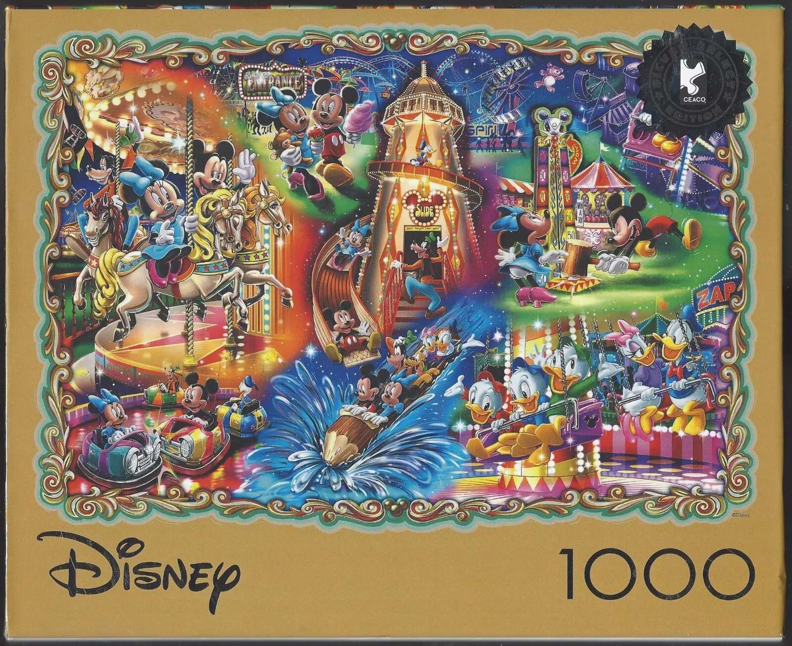 Ceaco Puzzle - Disney's: Mickey's Carnival - 1000 Pc Puzzle - Used