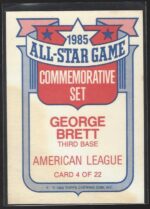 04 of 22 George Brett All Star 1986 Topps - Image 2