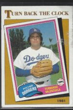#401 Turn Back The Clock Fernando Valenzuela 1986 Topps