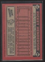 #500 Rickey Henderson 1986 Topps - Image 2