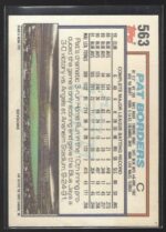 #563 Pat Borders 1992 Topps - Image 2