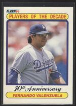 #622 Player of the Decade Fernando Valenzuela 1990 Fleer