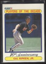 #624 Player of the Decade Cal Ripken Jr. 1990 Fleer