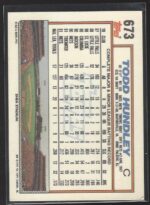 #673 Todd Hundley 1992 Topps - Image 2