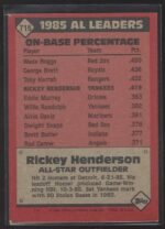 #716 Rickey Henderson All Star 1984 Topps - Image 2