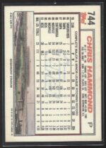 #744 Chris Hammond 1992 Topps - Image 2