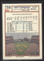 #759 Jeff Torborg 1992 Topps - Image 2