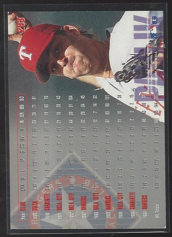 #293 Roger Pavlik 1995 Fleer - Image 2