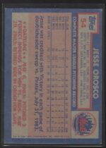 # 54 Jesse Orosco 1984 Topps - Image 2