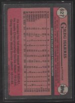 #627 Greg Harris 1989 Topps - Image 2